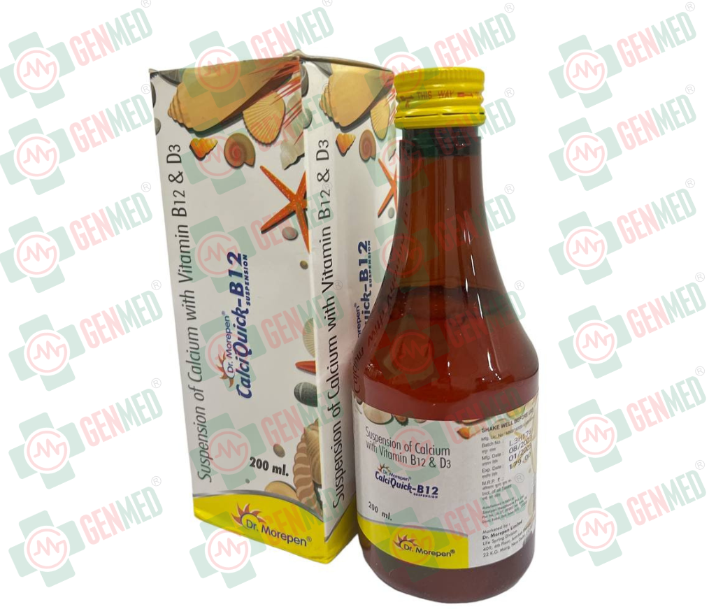GenMed | Calciquick B12 200 ML Suspension | Essential Vitamin B12 for ...