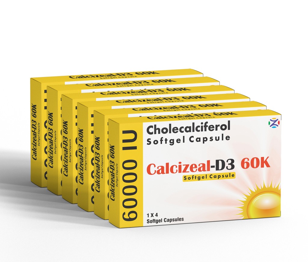 Calcizeal-D3 60K Softgel Capsule Pack of 6
